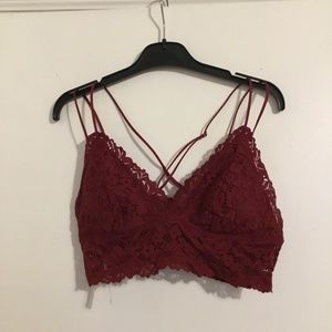 PINK red bralette